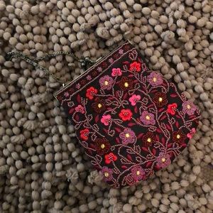 Bloomingdales embroidered, beaded purse